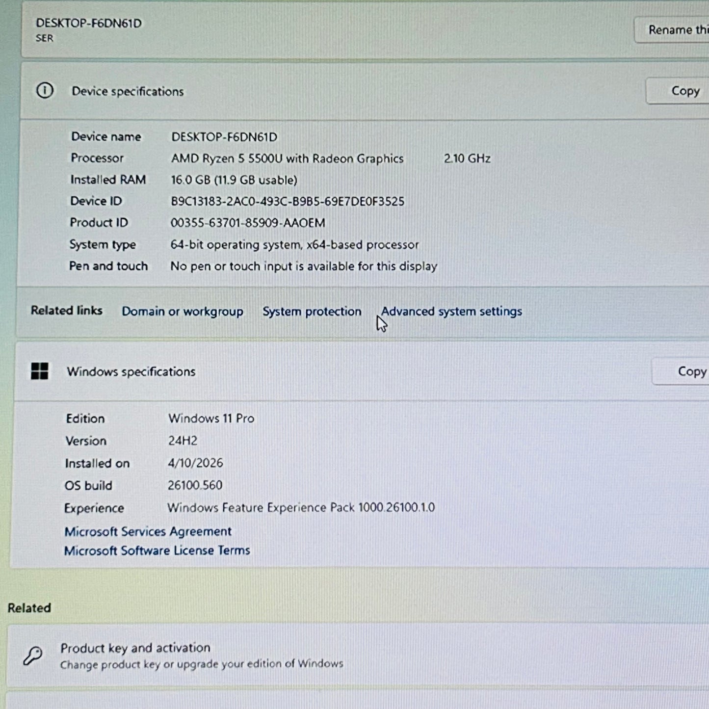Beelink Series SER SER Ryzen 5 5500U 2.10GHz 16GB RAM 500GB SSD
