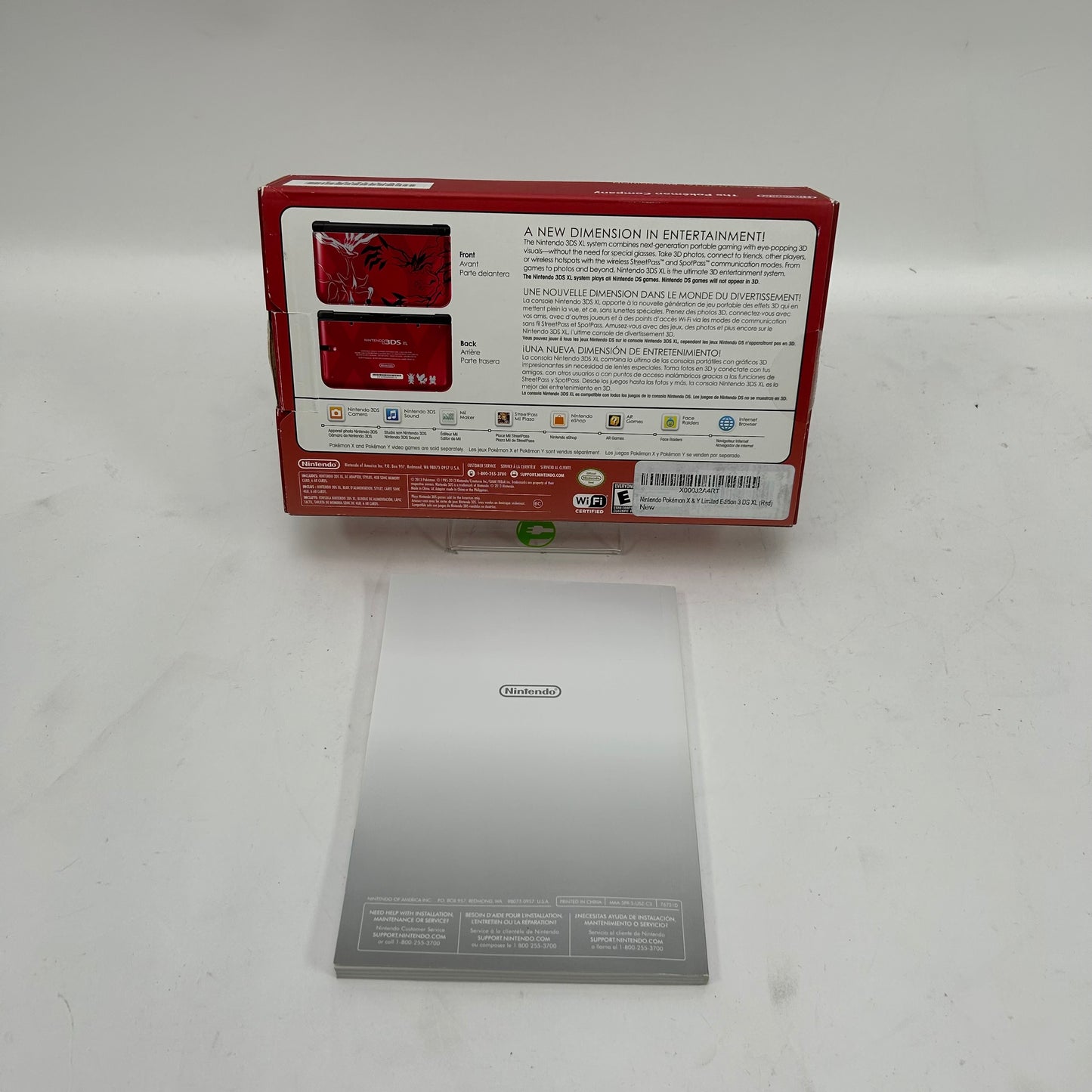Nintendo 3DS XL Handheld Game Console SPR-001 Xerneas/Yveltal Red Editon