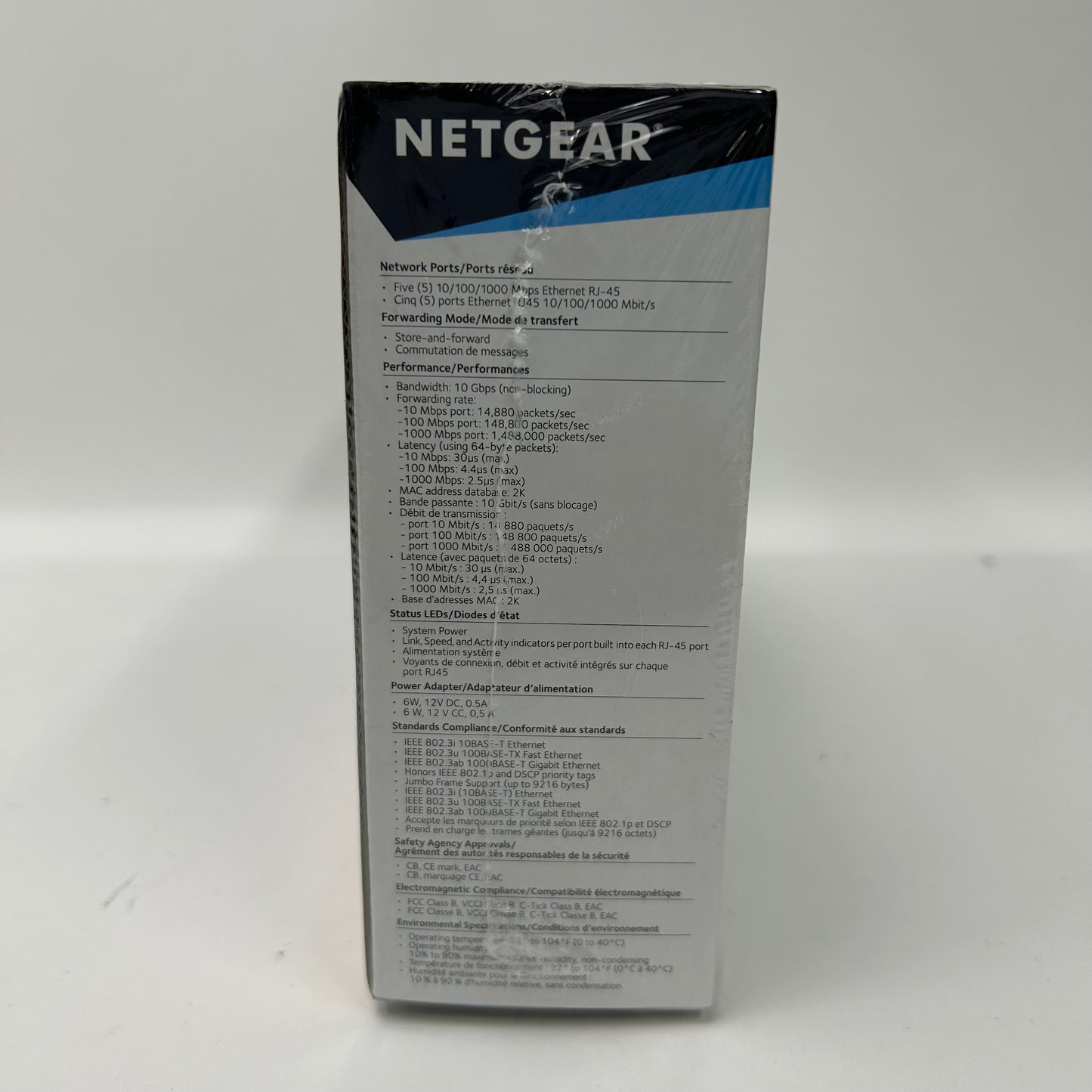 Netgear GS105 5-Port Gigabit Desktop Switch MV12W-HW