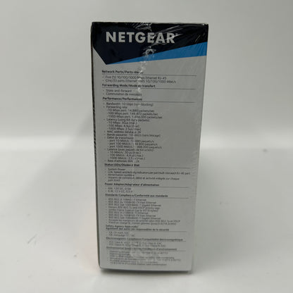 Netgear GS105 5-Port Gigabit Desktop Switch MV12W-HW