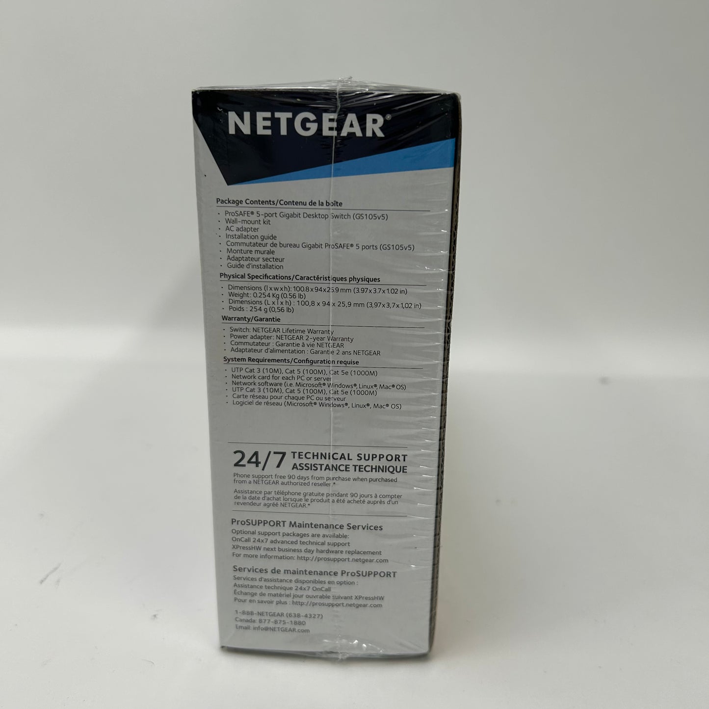 Netgear GS105 5-Port Gigabit Desktop Switch MV12W-HW