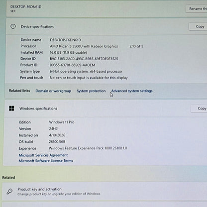 Beelink Series SER SER Ryzen 5 5500U 2.10GHz 16GB RAM 500GB SSD