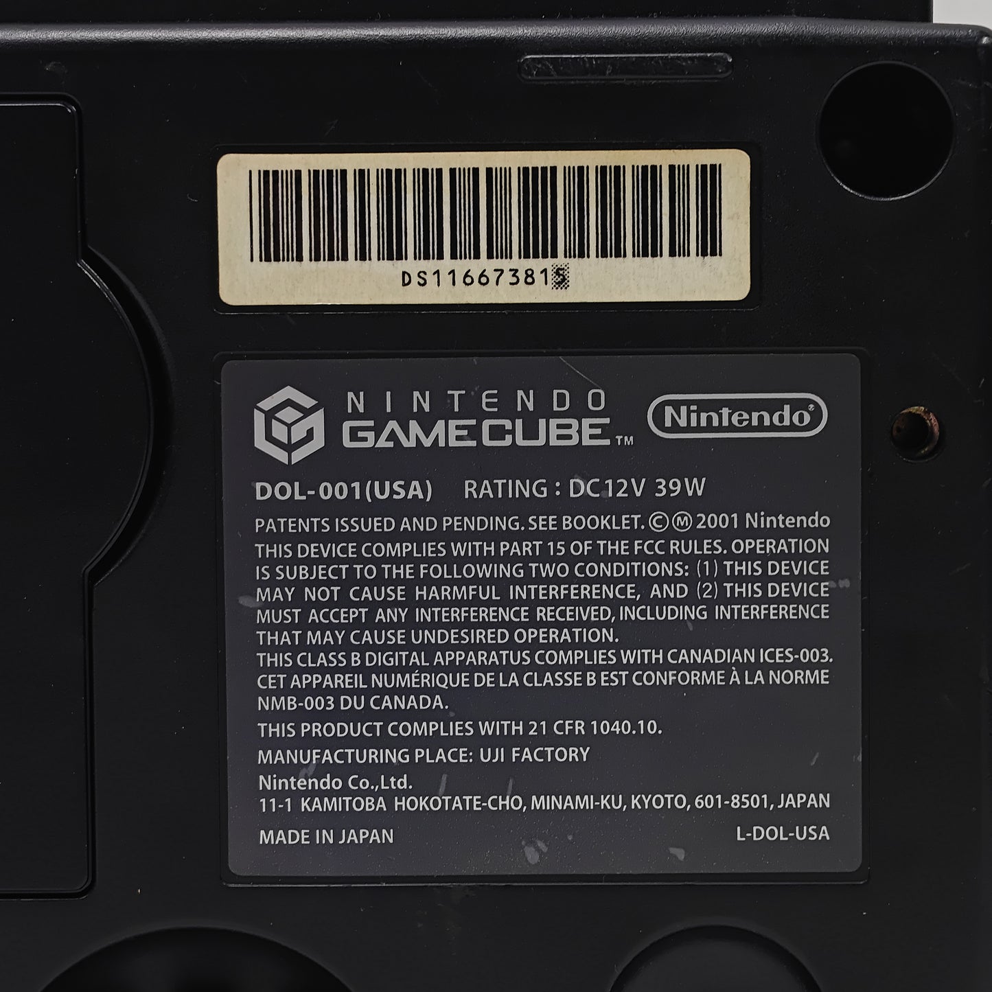 Nintendo GameCube Console Gaming System DOL-001 Black