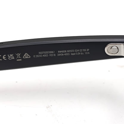 Ray-Ban Meta Wayfarer Gen 1 Matte Black Polarized RW4008 601ST3 AI Smart Glasses