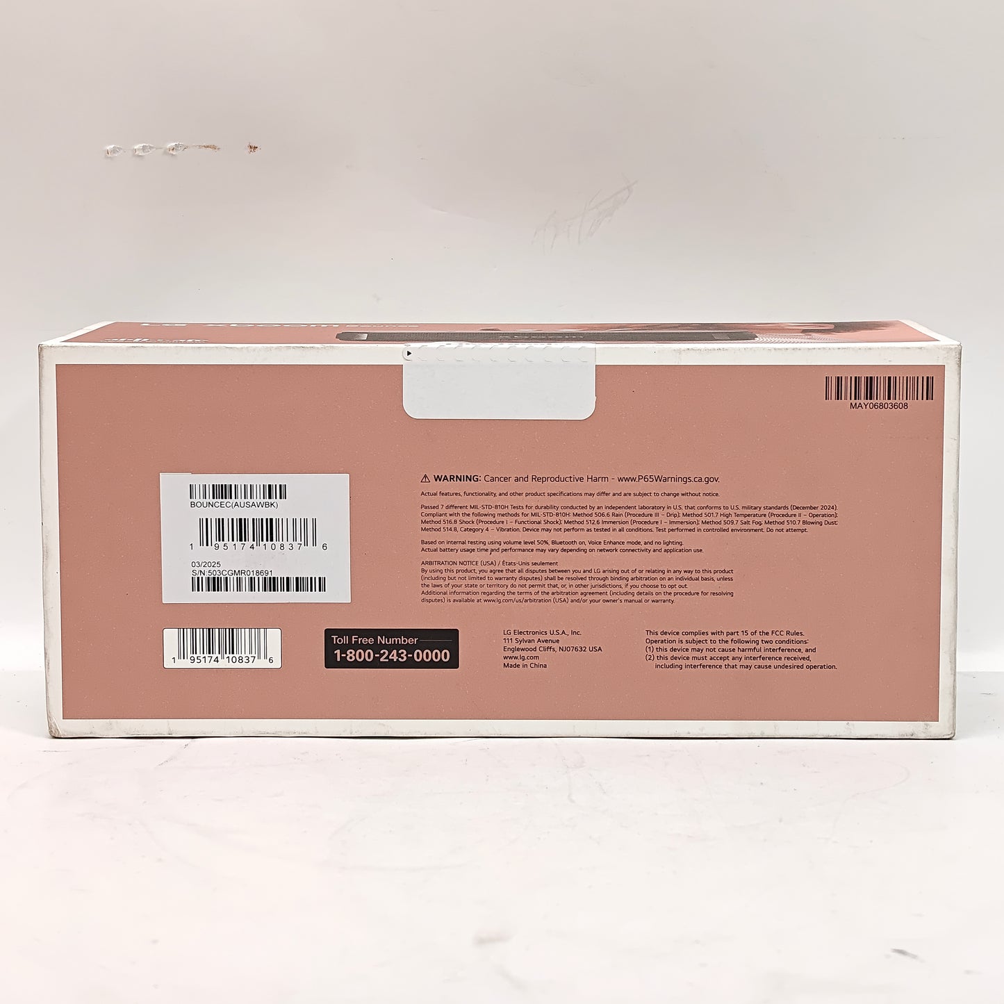 New LG xboom Bounce Portable Bluetooth Speaker Black AUSAWBK