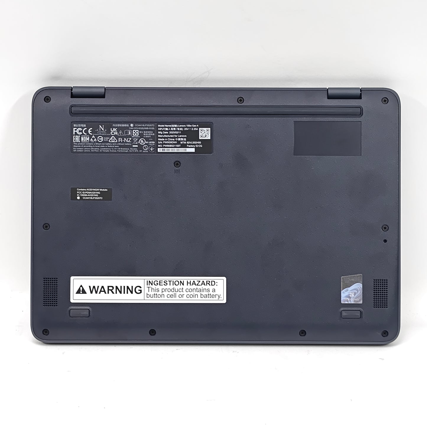 Lenovo 100w Gen 4 PW90B521100T 11.6" N100 800MHz 4GB RAM 128GB SSD