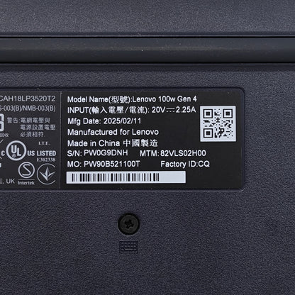 Lenovo 100w Gen 4 PW90B521100T 11.6" N100 800MHz 4GB RAM 128GB SSD